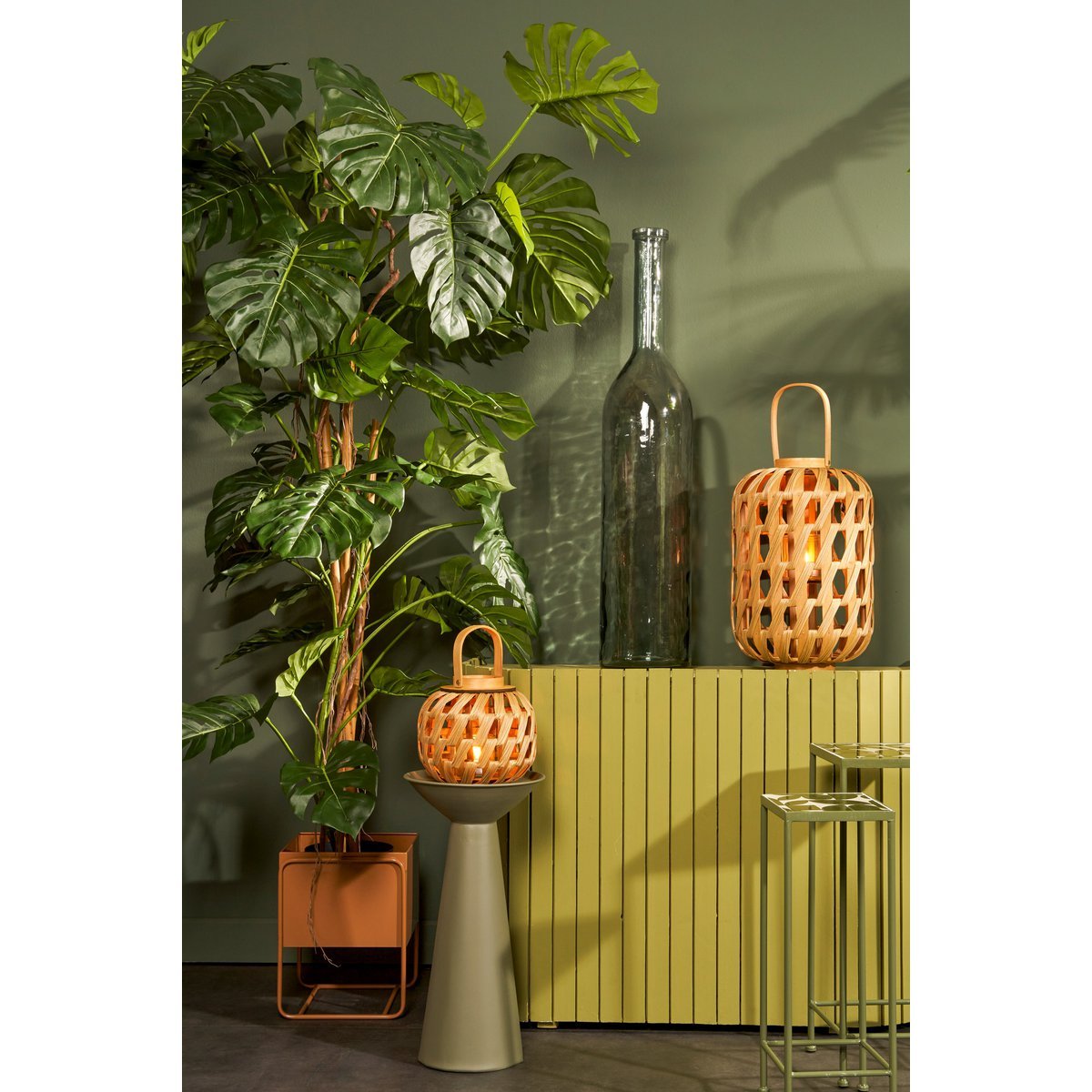 Chiel Bijzettafel - H55 x Ø28 cm - FSC 100% - Metaal - Groen