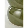 Green ceramic vase on a white background