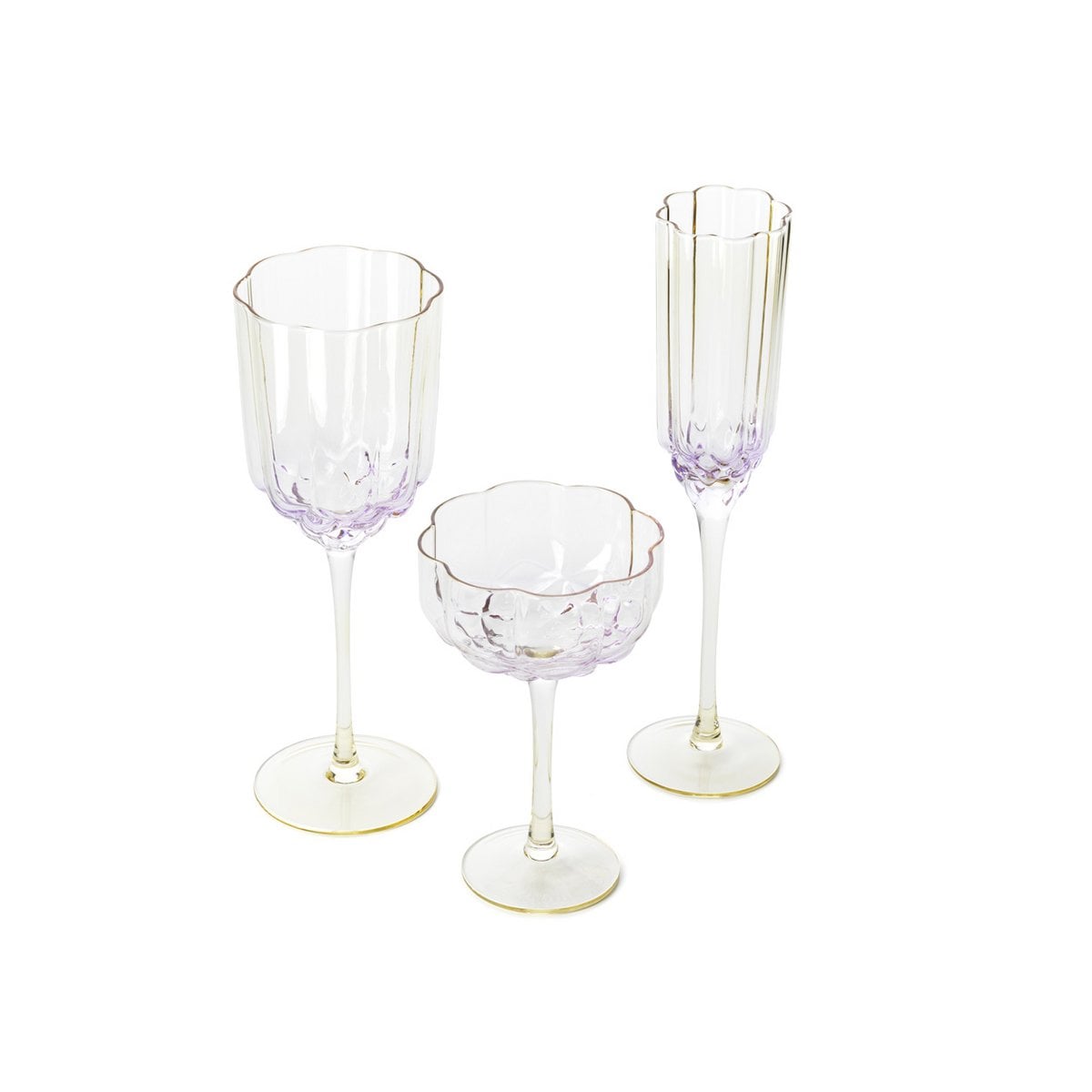 The Purple Blush Wine Glass - Pink