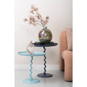 Navy Blue Zig Zag Side Table - Large