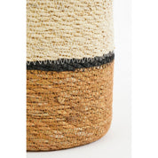 Damian Plant basket - Set of 2 - H20 x Ø20 cm - Seagrass - White