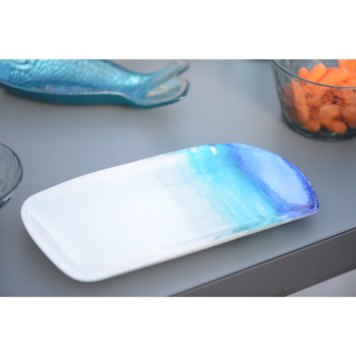 RECTANGULAR DISH OCEAN 28x14CM
