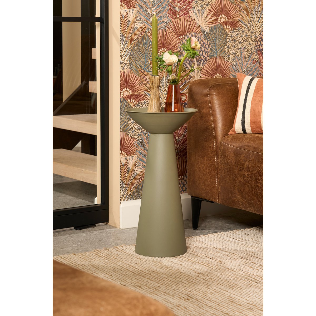 Chiel Bijzettafel - H55 x Ø28 cm - FSC 100% - Metaal - Groen