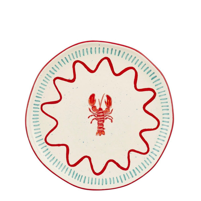 Ariane Dinerbord - Set van 4 - Ø27 cm - Steengoed - Rood