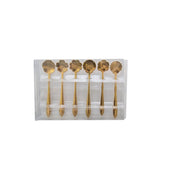 Golden Flower Cake Spoons - Set of 6