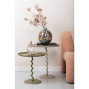 Cream Zig Zag Side Table - Large