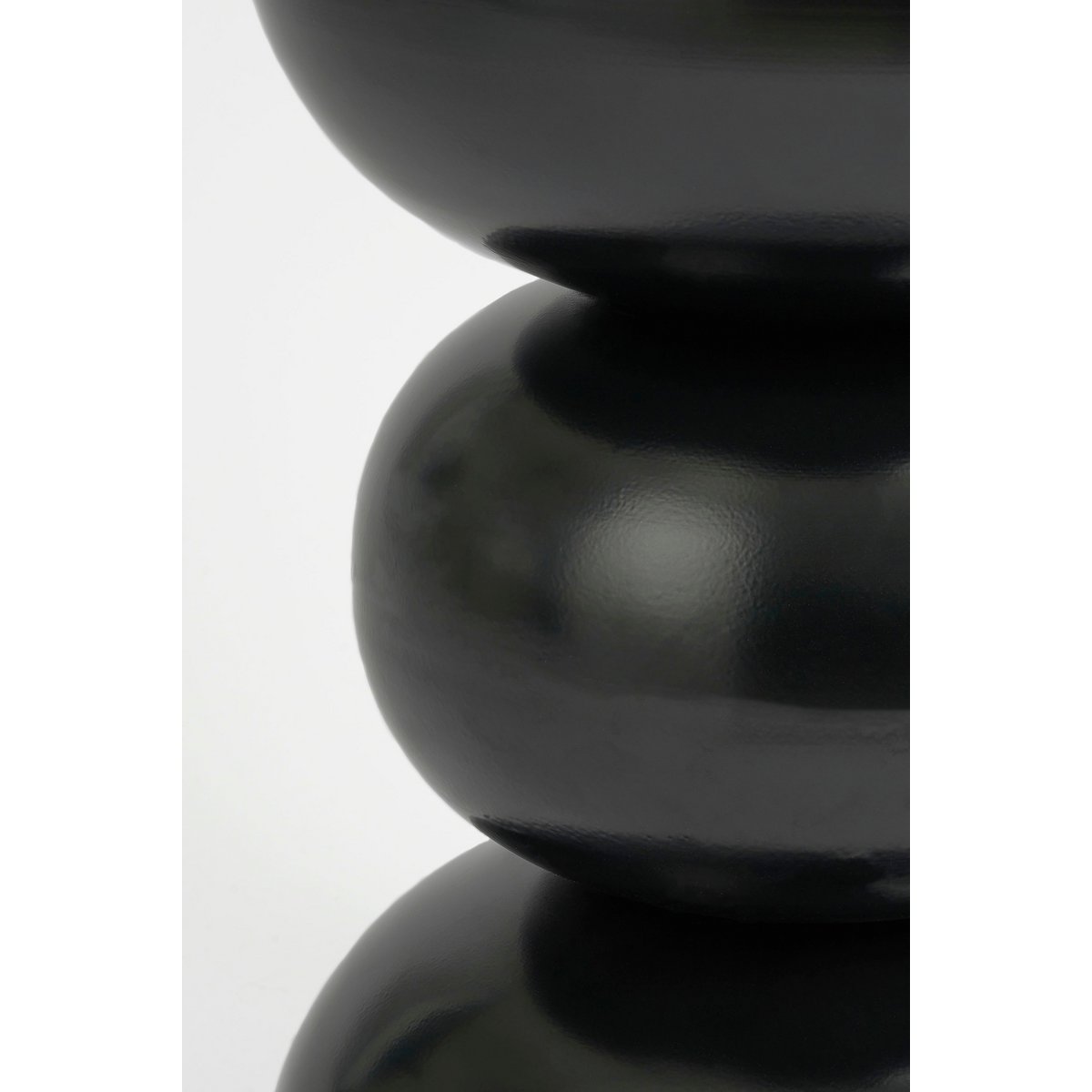 Luna side table - H46 x Ø32 cm - Iron - Black