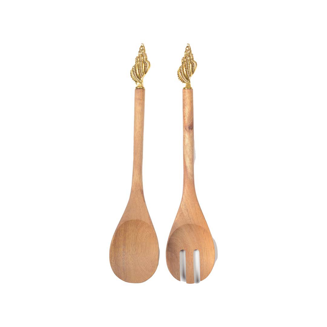 GOLDEN SHELL SALAD CUTLERY