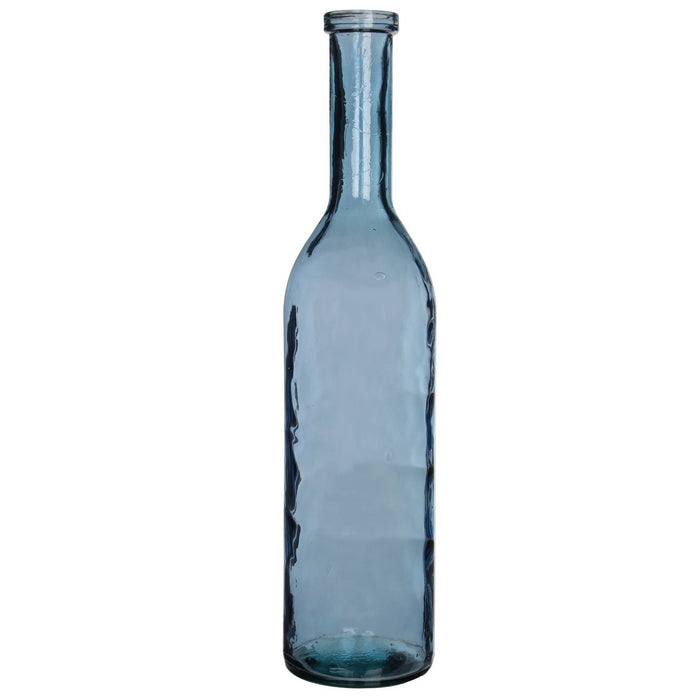 Rioja Bottle Vase - H100 x Ø21 cm - Recycled Glass - Light Blue