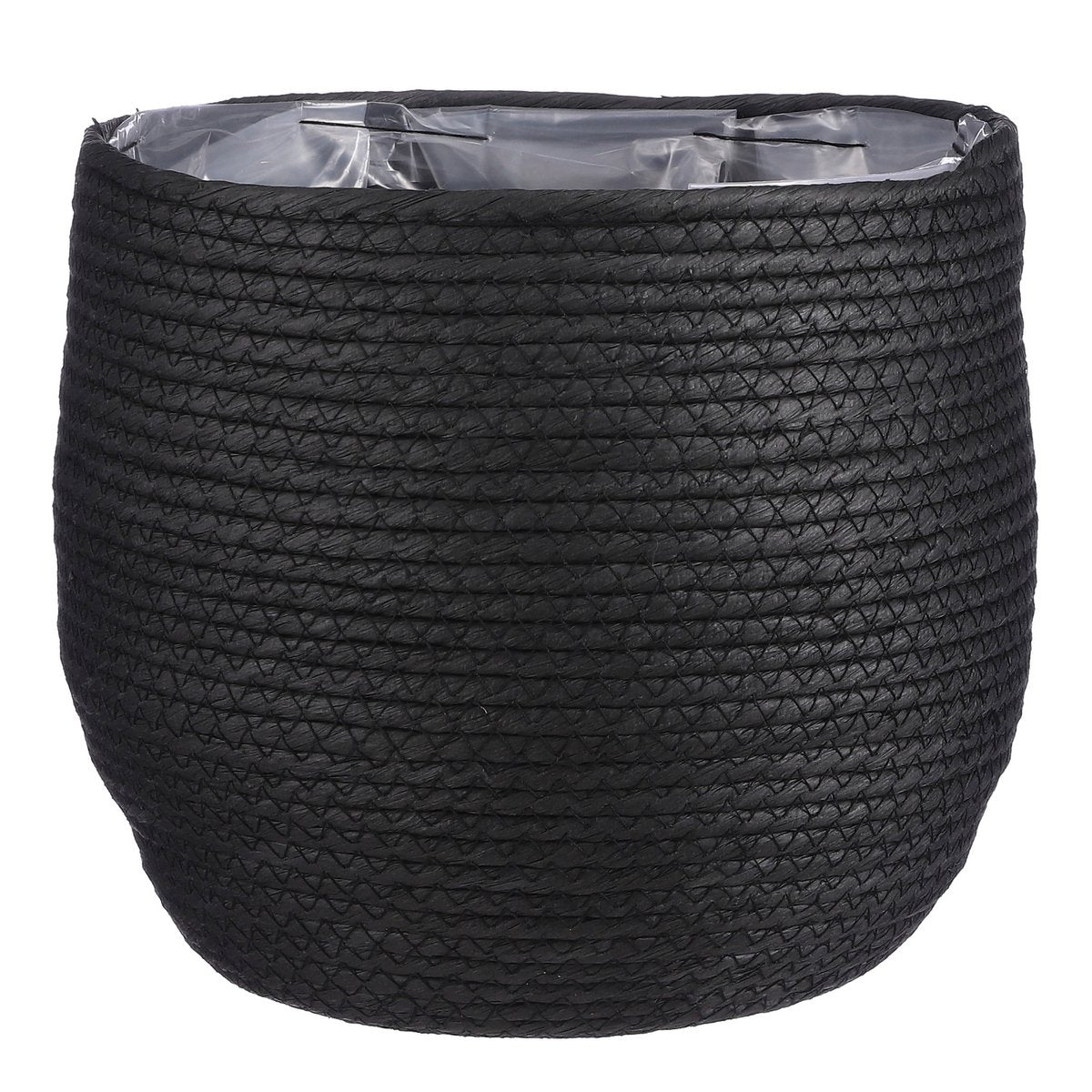 Jorck Plant Basket - H24 x Ø26 cm - Paper - Black