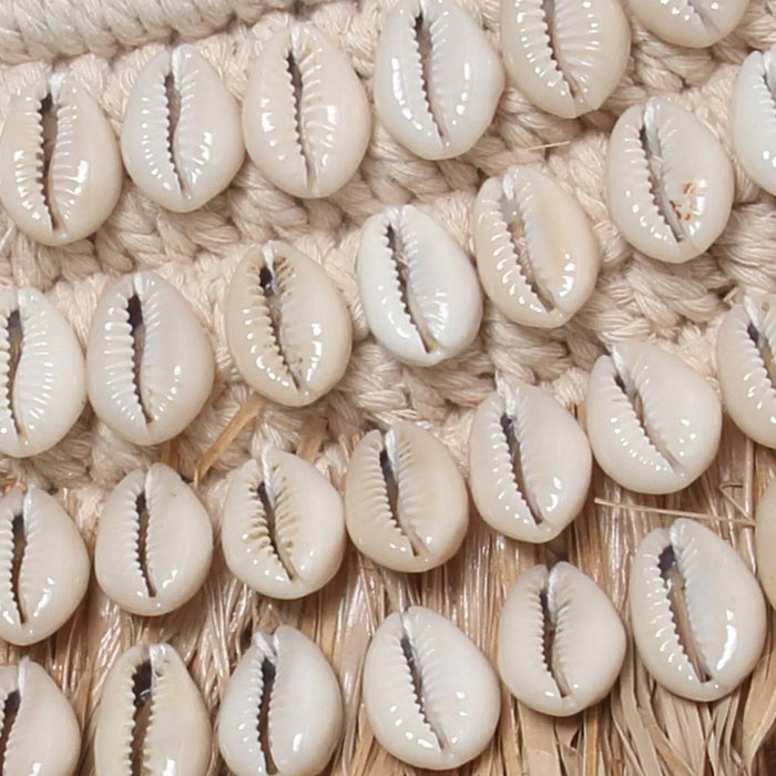 De Raffia Kauri Spiegel - Natuurlijk Wit