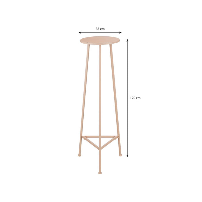 Adine Plant Table - H120 x Ø35 cm - Metal - Light pink
