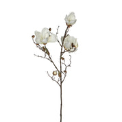 Artificial Magnolia Flower - H88 cm - White