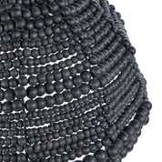 The Wooden Bead Dome Pendant - Black