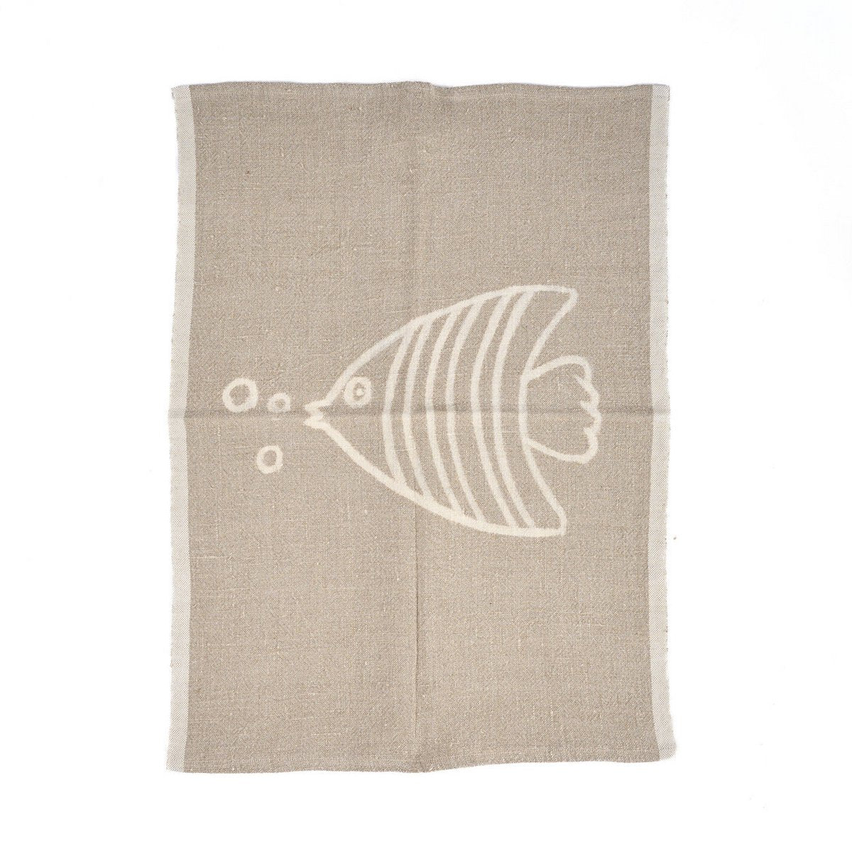 The Linen Fish Kitchen Towel - Natural White - 50x70