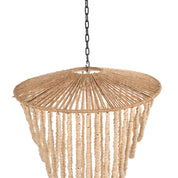 The Wooden Bead Chandelier - Natural - L