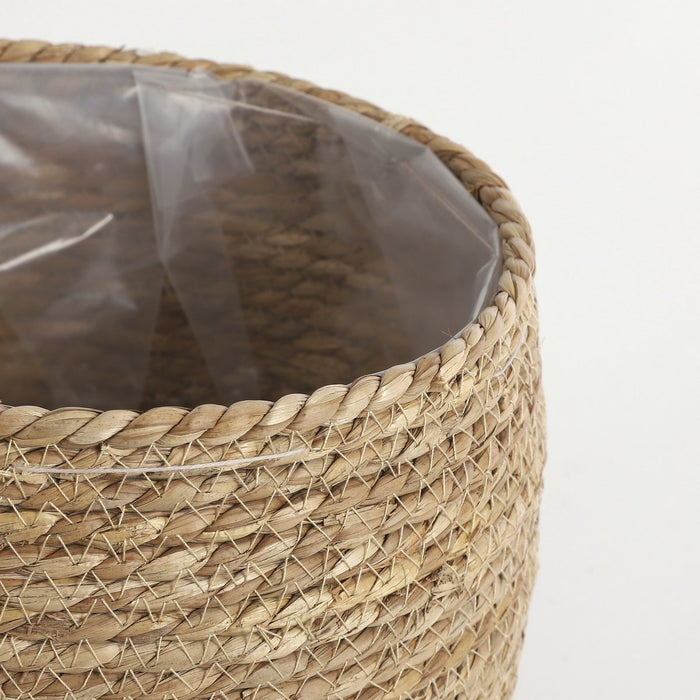 Jorck Plant Basket - Set of 3 - H24 x Ø26 cm - Seagrass - Light brown