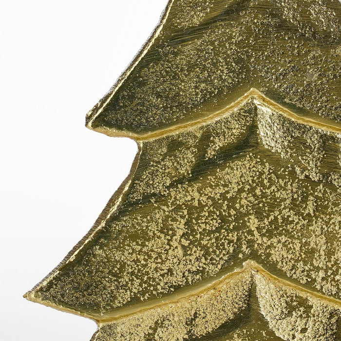 Decoration Christmas tree - L18 x B7 x H32 cm - Aluminum, Marble - Champagne