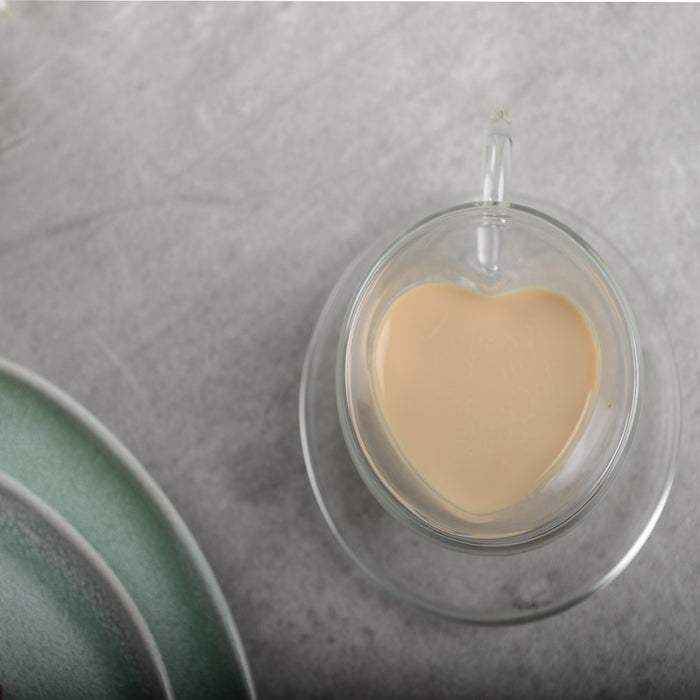 Double wall cups Coffee in heart 150ml - Lot of 2