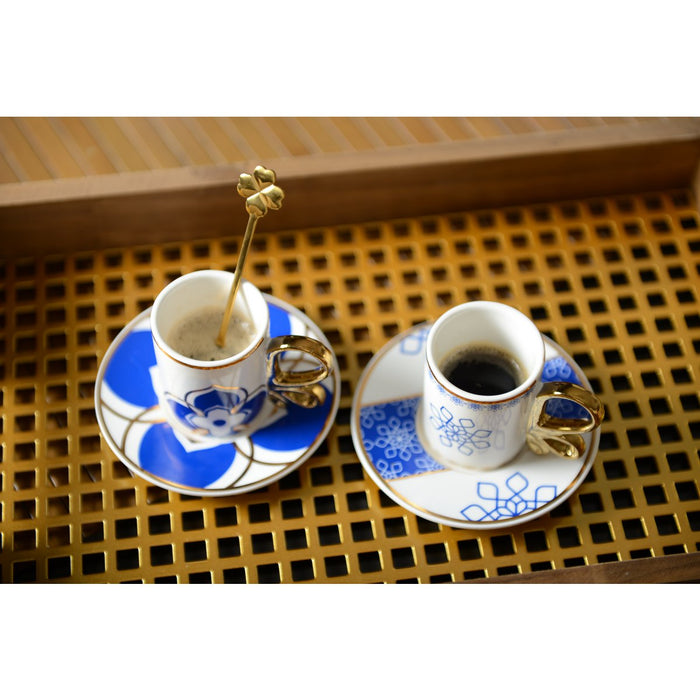 SET OF 4 COFFEE CUPS AND SAUCER EMPIRE
