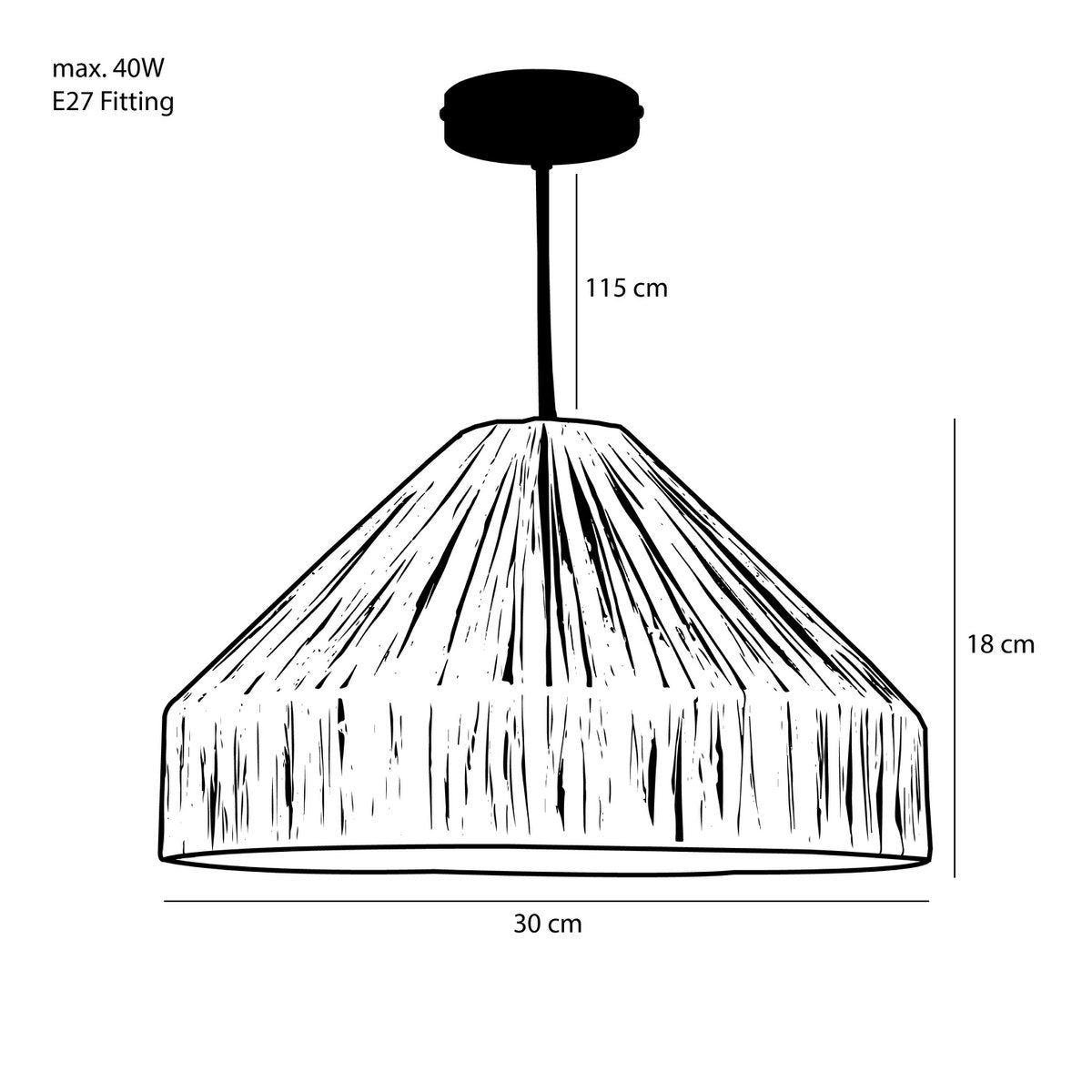 Cone Hanging Lamp Medium