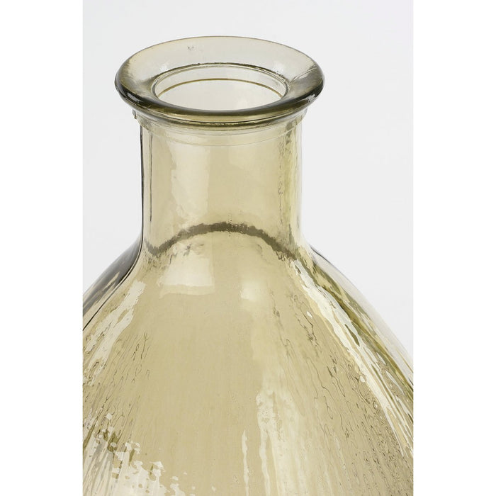Firenza Flessenvaas - H59 x Ø29 cm - Gerecycled glas - Lichtbruin