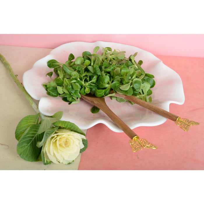 Pink presentation plate in melamine 40x40x5cm