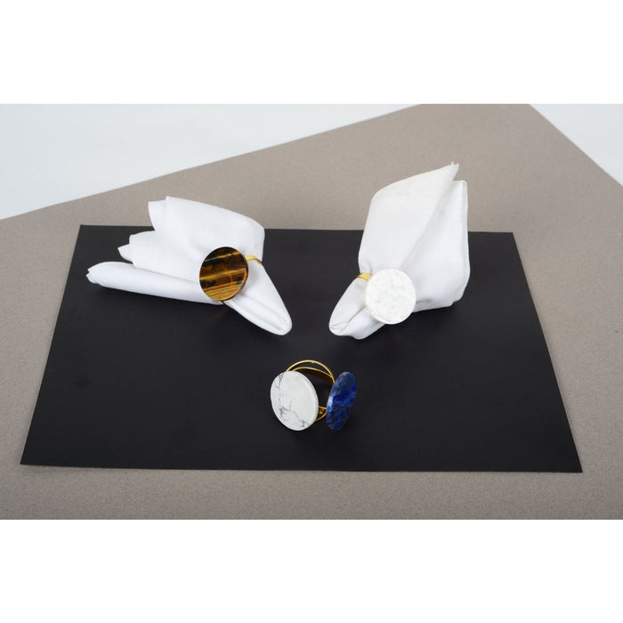 Set of 4 rounds of Multicolored stones towels
