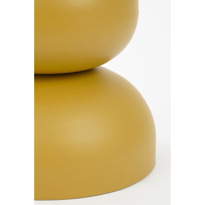 Luna side table - H46 x Ø32 cm - iron - ocher yellow