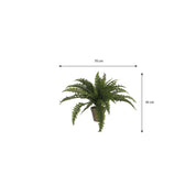 Artificial fern plant in flower pot Stan - H40 x Ø70 cm - Green