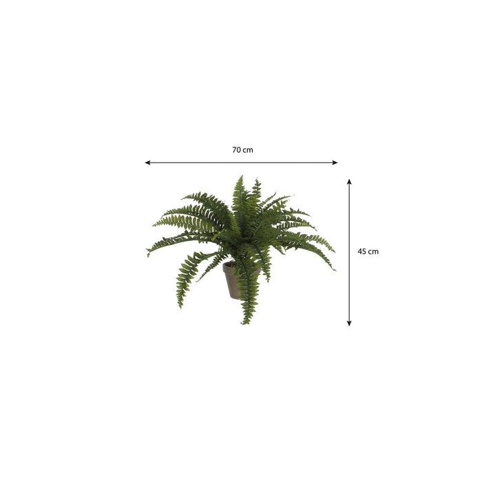 Artificial fern plant in flower pot Stan - H40 x Ø70 cm - Green