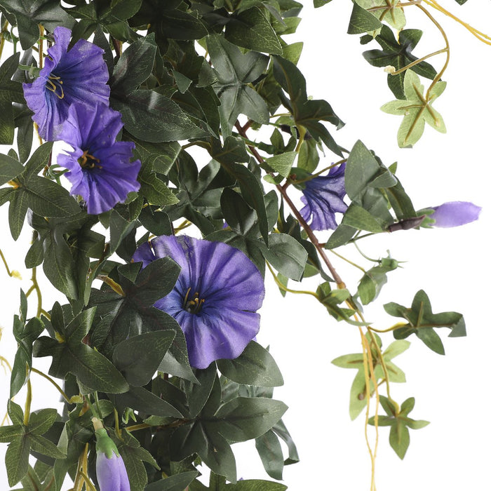 Petunia Artificial Hanging Plant - L15 x W20 x H80 cm - Dark purple