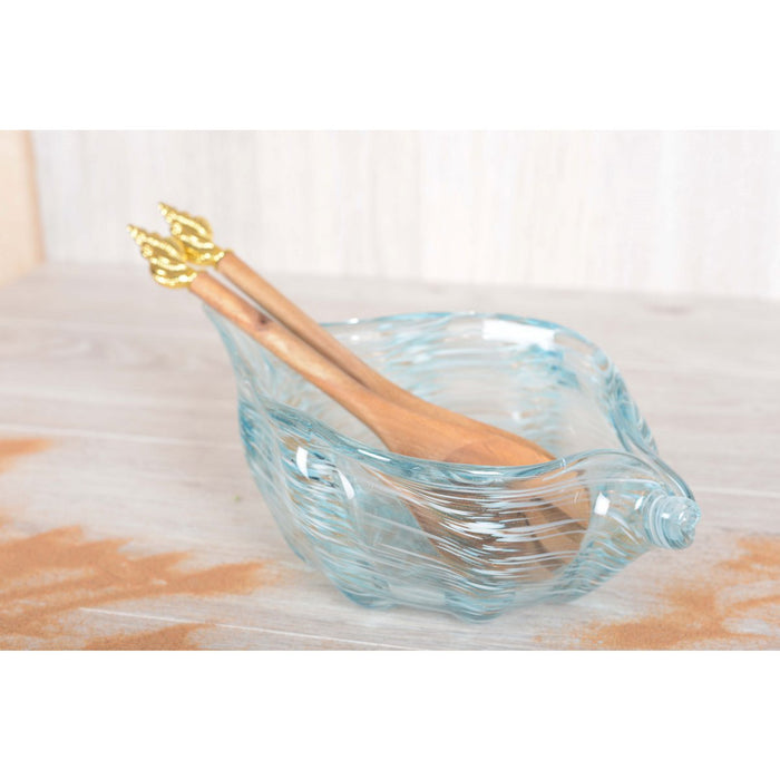 BLAUWE SCHELPEN OCEAAN KOP 29X17.5X9.5CM