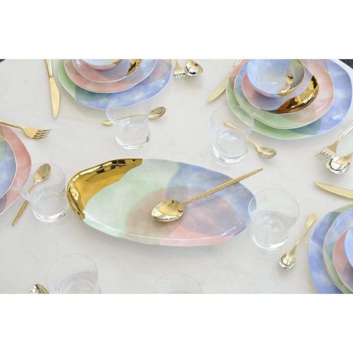 TRICOLOR-PARADISE OVAL DISH