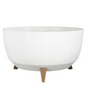 Doppio Flowerpot on Legs - H22 x Ø47 cm - Recycled Plastic - FSC Mix - White
