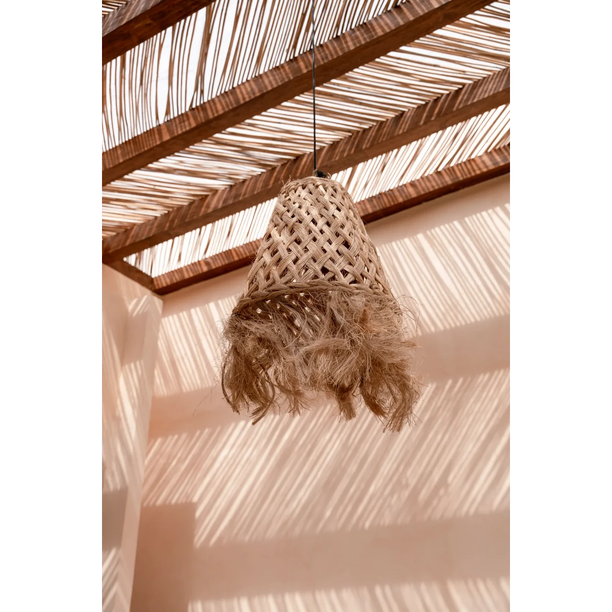 De Abaca Jelly Fish-hanger - Naturel - M