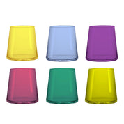 Water glasses 6 colors 300ml - Lot of 6