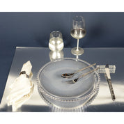 24-PIECE SHINY SILVER CUTLERY SET