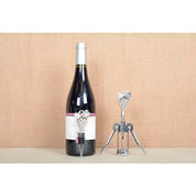 CORKSCREW AND SILVER GRAPE BOTTLE STOPPER