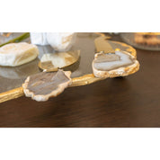 Stone Agate Beige cheese service - Lot of 3