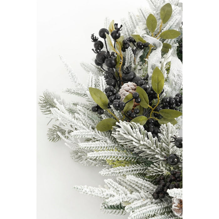 Vesper Christmas wreath with pine cones - H13 x Ø50 cm - Black
