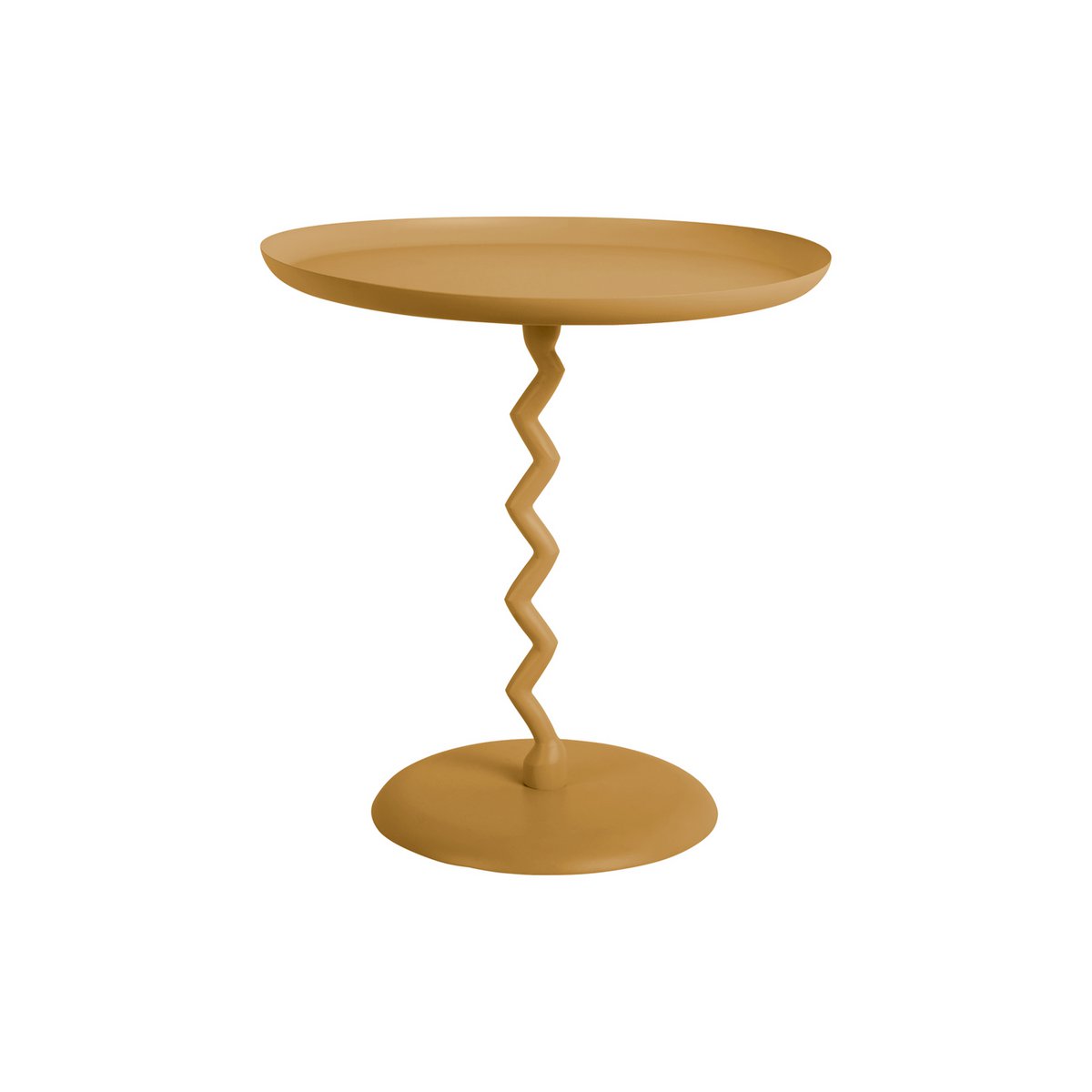 Mustard Yellow Zig Zag Side Table - Medium