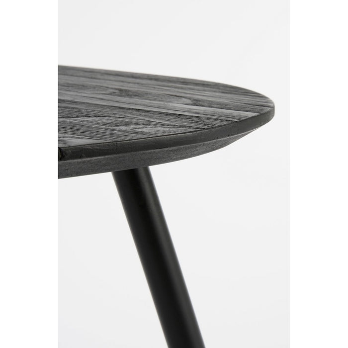 Jailey Side Table - Set of 2 - L84 x W39 x H39 cm - Recycled Wood - Black