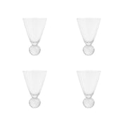 Wine glasses with diamond foot - Lot of 4