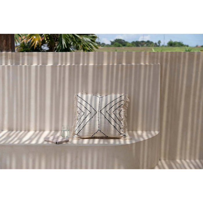 The Tribal Cushion Cover - Natural Black