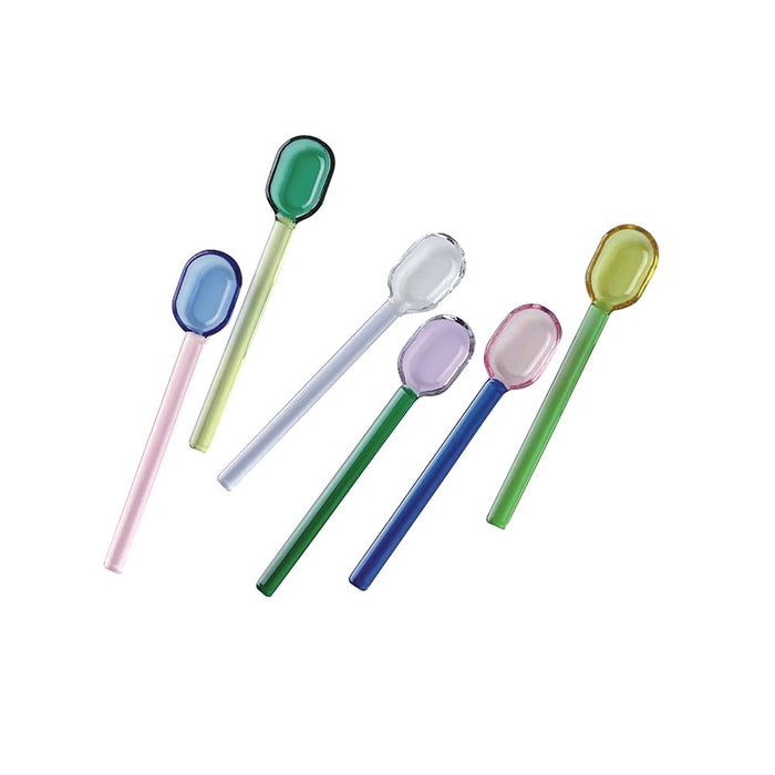 VEELKLEURIGE THEELEPELS - SET VAN 6