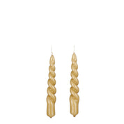 Dinner candle Light Brown 2Wax