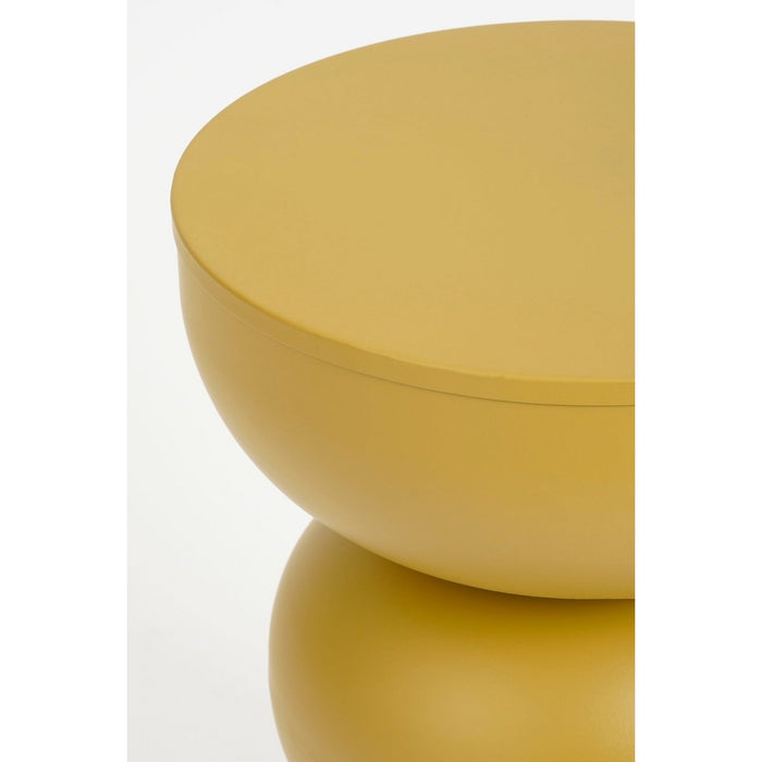 Luna side table - H46 x Ø32 cm - iron - ocher yellow