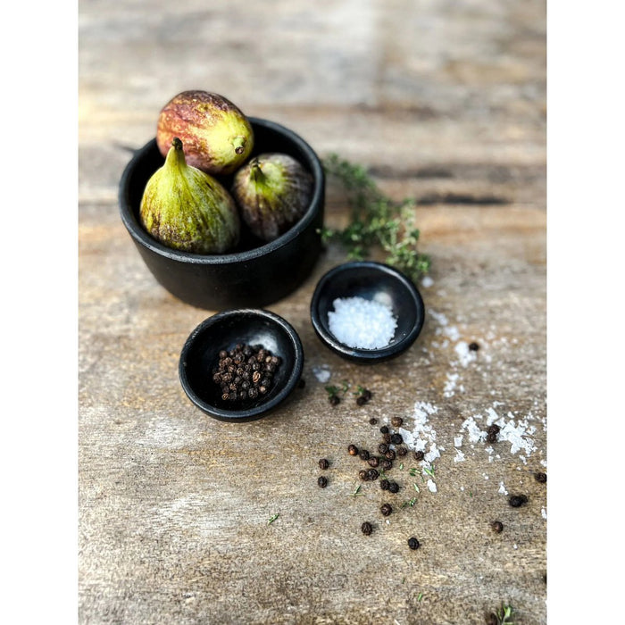 The Burned Cylinder Dish - Black - Set of 3