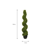 Buxus spiral artificial tree - H120 x Ø25 cm - Green